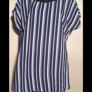 Beautiful striped blue and white blouse